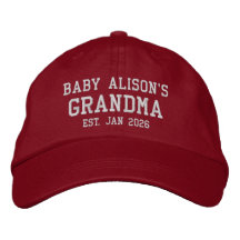 Gorra personalizada con bordado para la abuela del
