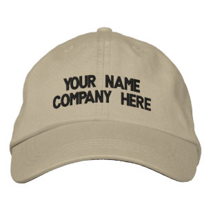 Bordada Gorra personalizada con texto bordado