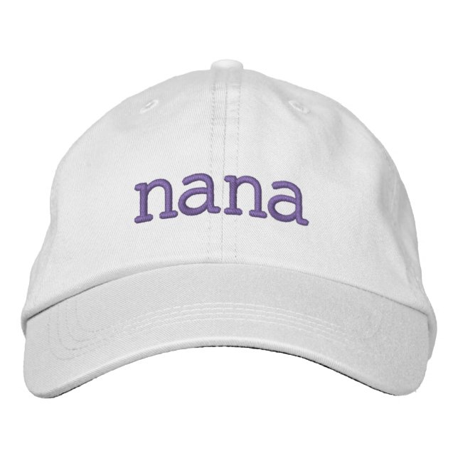 Bordada Gorra personalizada para abuela "Nana" (Anverso)