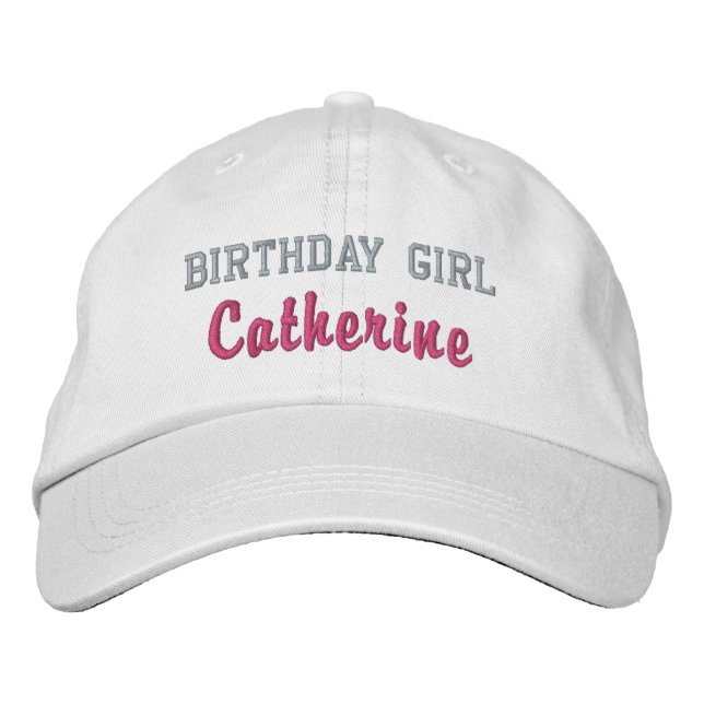 Bordada Gorra personalizada para cumpleañera, Sombrero de  (Anverso)