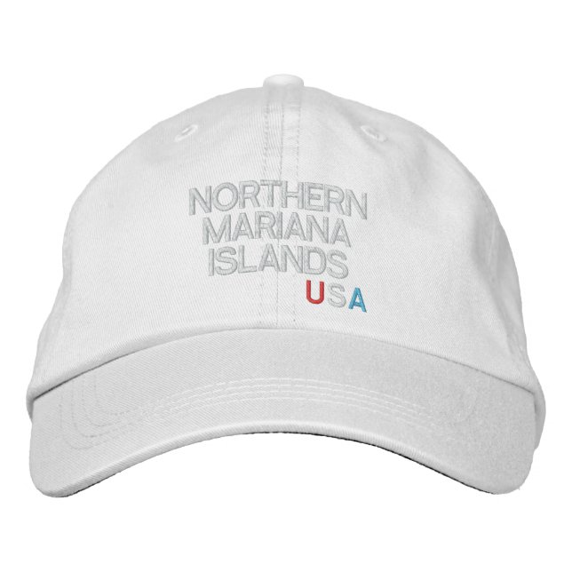 Bordada Gorra Personalizado de las Islas Marianas del Nort (Anverso)