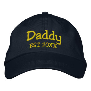 Bordada Gorra personalizado Papá, Azul de la Marina Person