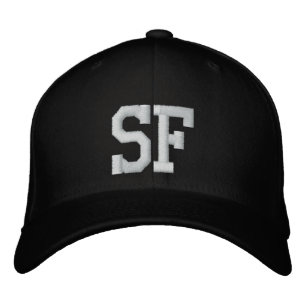 Bordada Gorra Personalizado SF - Blanco y negro