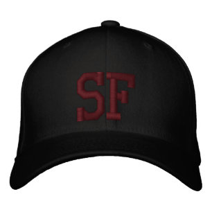 Bordada Gorra Personalizado SF - Negro y Rojo