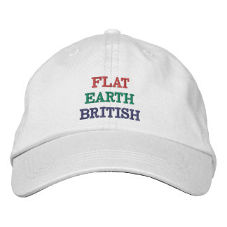 Bordada Gorra plano bordado de Británicos de la tierra