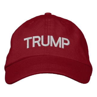 Bordada GORRA rojo ajustable TRUMP