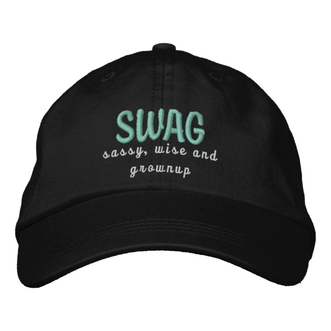Bordada GORRA SWAG en negro (Anverso)