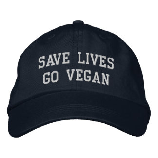 Bordada Gorra Vegan Baseball (texto blanco)