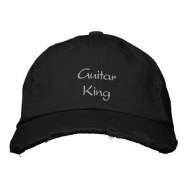 Bordada Guitar King Personalizado Embroidered Cap / Gorra
