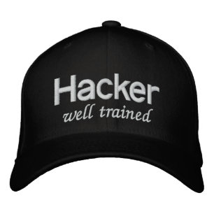 Bordada Hacker de Gorra negro bien entrenado