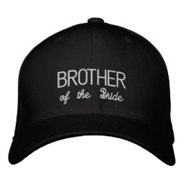 Bordada HERMANO del gorra de la novia