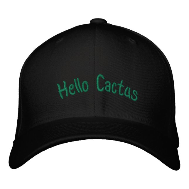 Bordada Hola Cactus Funny Embroidered Gorra (Anverso)