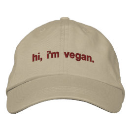 Bordada hola, soy gorra bordado vegano