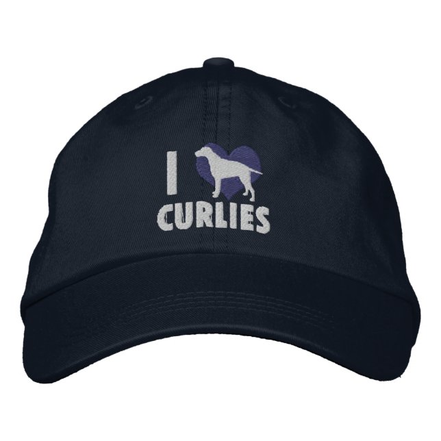 Bordada I Love Curlies Embroidered Gorra (Azul) (Anverso)