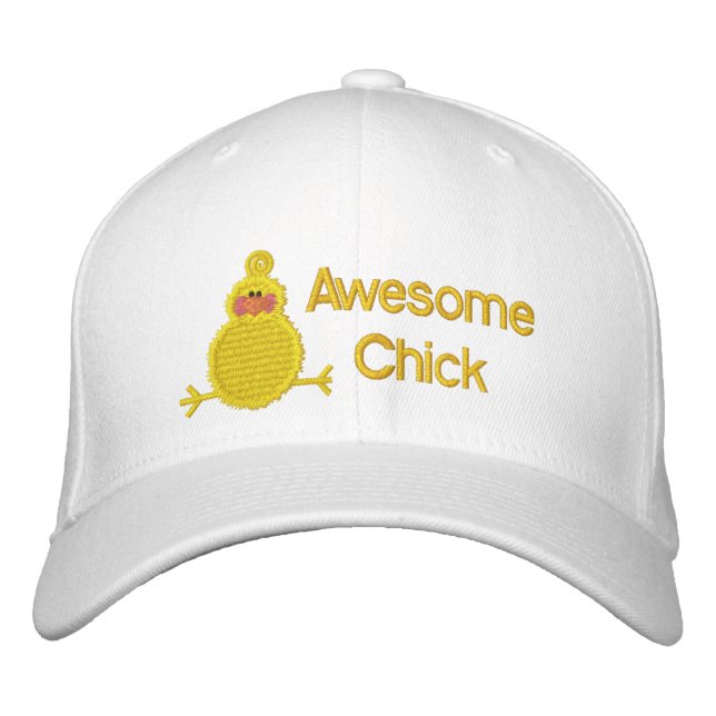 Bordada Impresionante Gorra de pollo (Anverso)