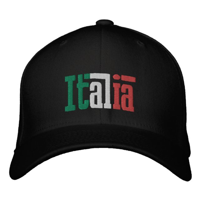 Bordada Italia Amantes de la Gorra Italiana Regalos (Anverso)