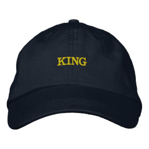 Bordada KING Gorra de texto - Aparato alternativo Ajustabl