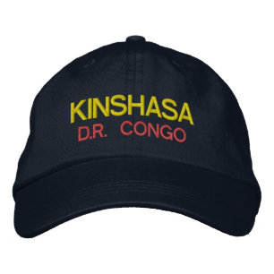 Bordada Kinshasa - Congo Emboidado Gorra