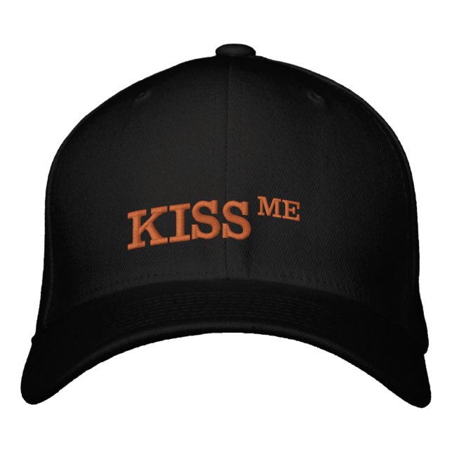 Bordada KISS ME sombrero retro / Gorra de camionero divert (Anverso)
