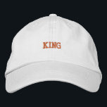 Bordada La gorra de los hombres del "Embroidery King", Gor<br><div class="desc">Un gorra blanco atemporal con bordado "King" real,  que ofrece confort y estilo.</div>