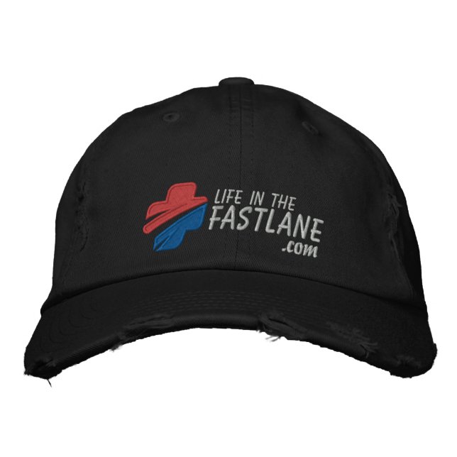 Bordada La vida en el Gorra de Fast Lane (oscuro) (Anverso)