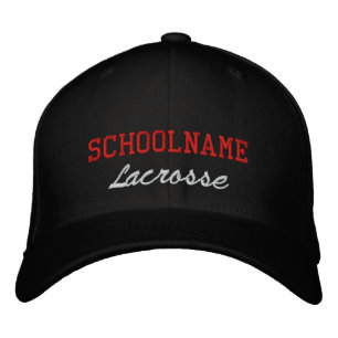 Bordada Lacrosse espiritual escolar - Gorra bordado