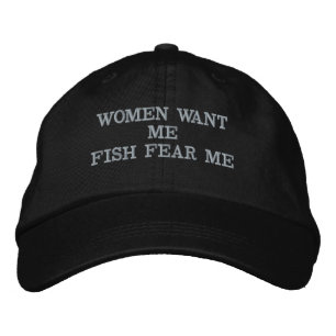 Bordada Las mujeres me quieren, los peces me temen Gorra d