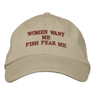 Bordada Las mujeres me quieren, los peces me temen Gorra d
