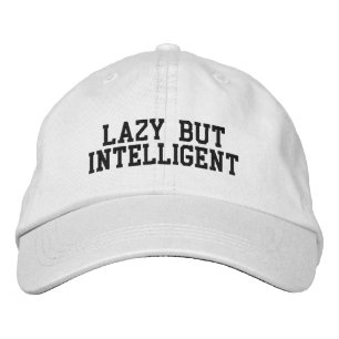 Bordada LAZY PERO INTELIGENTE GORRA de LBI APPAREL