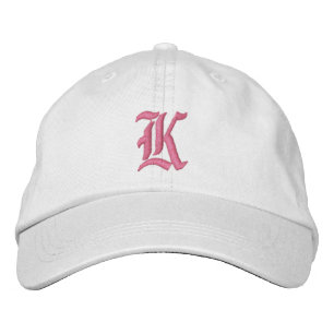 Bordada Letra K Monograma Borrado Gorra