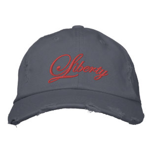 Bordada Liberty Embroidered Gorra (Rojo)