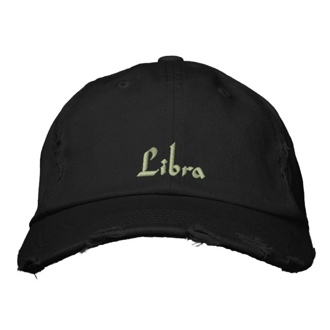 Bordada Libra Zodiac Cápsula Borrada / Gorra (Anverso)