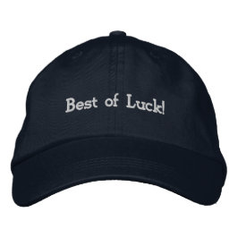 Bordada ¡Lo mejor de la suerte! Gorra ajustable de texto