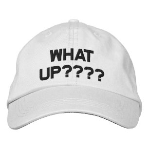Bordada Logo What Up, gorra de béisbol ajustable