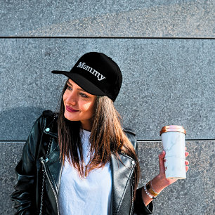 Bordada Madre con problemas, gorra de béisbol bordado negr