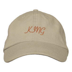 Bordada Majestad de Khaki: Gorra bordado "Rey"