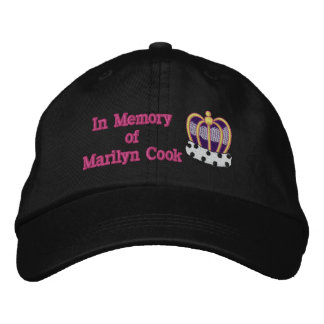 Bordada Marilyn Cook Memorial Gorra
