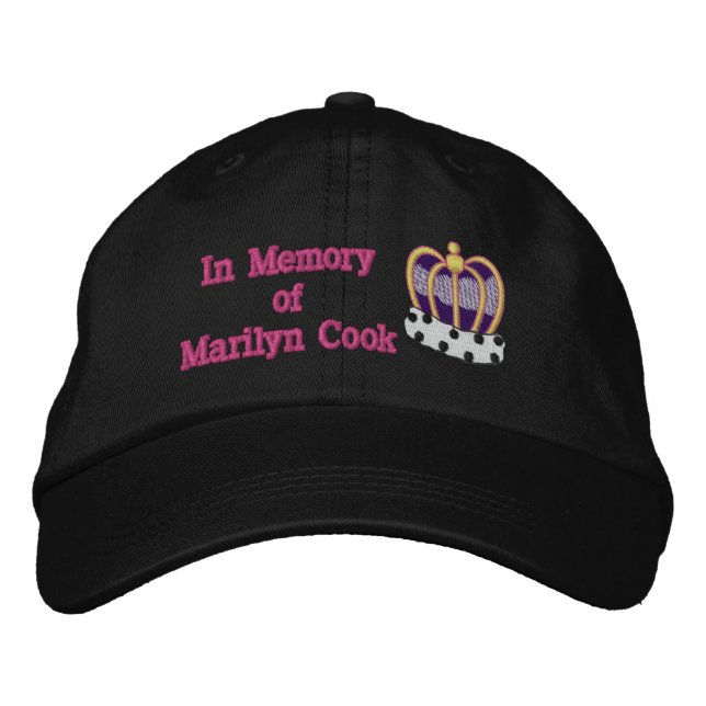 Bordada Marilyn Cook Memorial Gorra (Anverso)