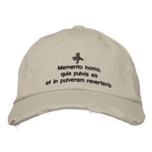 Bordada Memento Homo, gorra prestada - cuaresmacho cappell