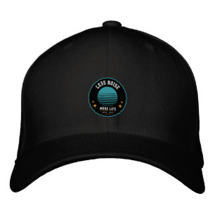 Bordada Menos ruido, más vida - Diseño retro Gorra