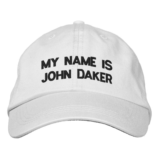 Bordada MI NOMBRE ES JOHN DAKER - Gorra ajustable personal (Anverso)