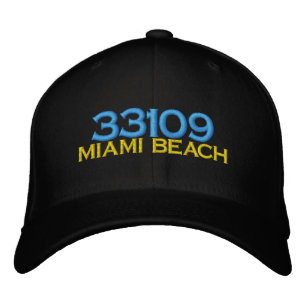 Bordada MIAMI BEACH 33109 Gorra bordado
