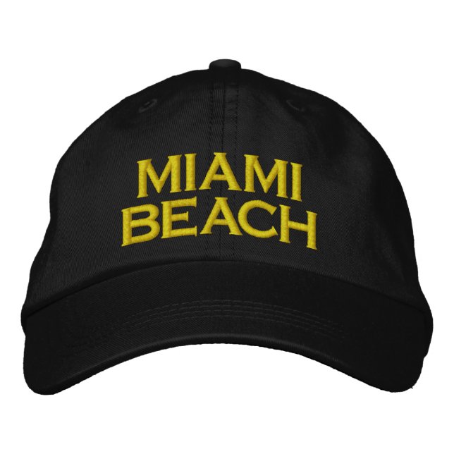 BORDADA MIAMI BEACH FLORIDA GORRA (Anverso)