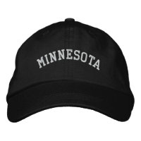 Minnesota Bordazada Gorra ajustable Negro