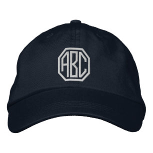 Bordada Monograma de Gorra blanco bordado Personalizado so
