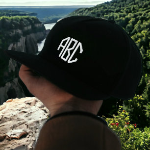 Bordada Monograma Gorra blanco bordado en Personalizado so