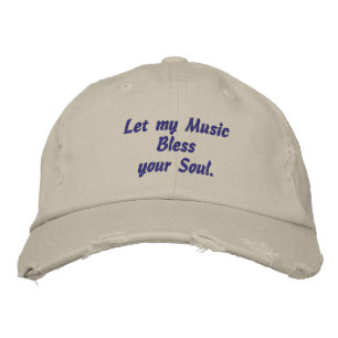 Bordada Música, bendiga tu alma, Gorra bordado