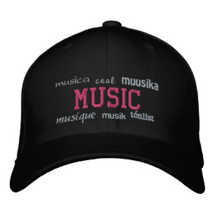 Bordada Música: Gorra bordado