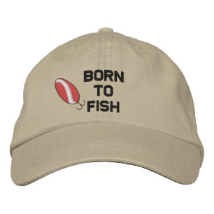 Bordada Nacido En El Gorra De Pescado Borrado