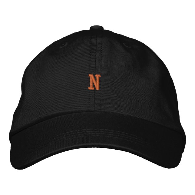 Bordada Nice N - Letra Gorra elegante de Cap inicial (Anverso)